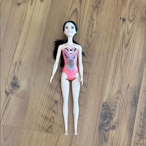 Pink Patterned Doll Swimsuit